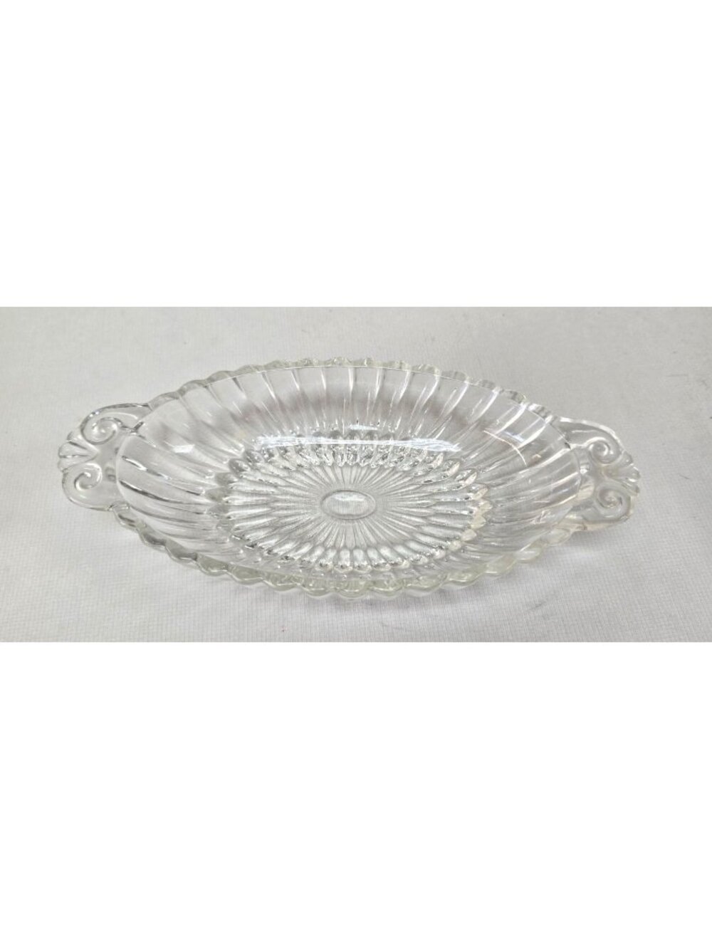 Vintage Anchor Hocking Oval Clear Glass Relish Candy Dish Tray 8"